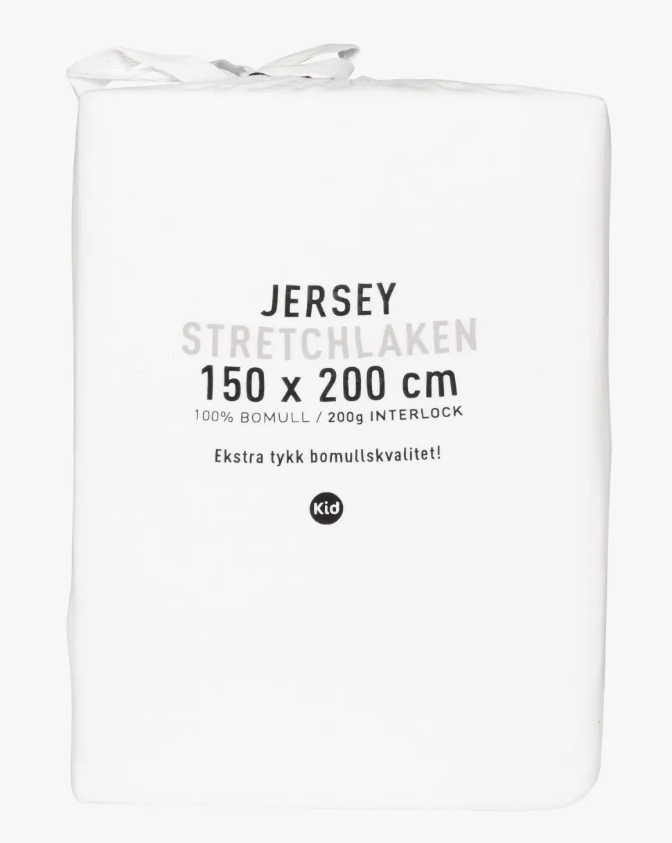 Stretchlaken hvit - 90x200 cm