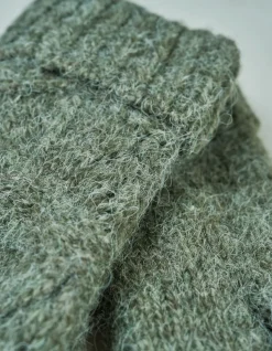 Strikkevotter olivengrønn - 10x23 cm