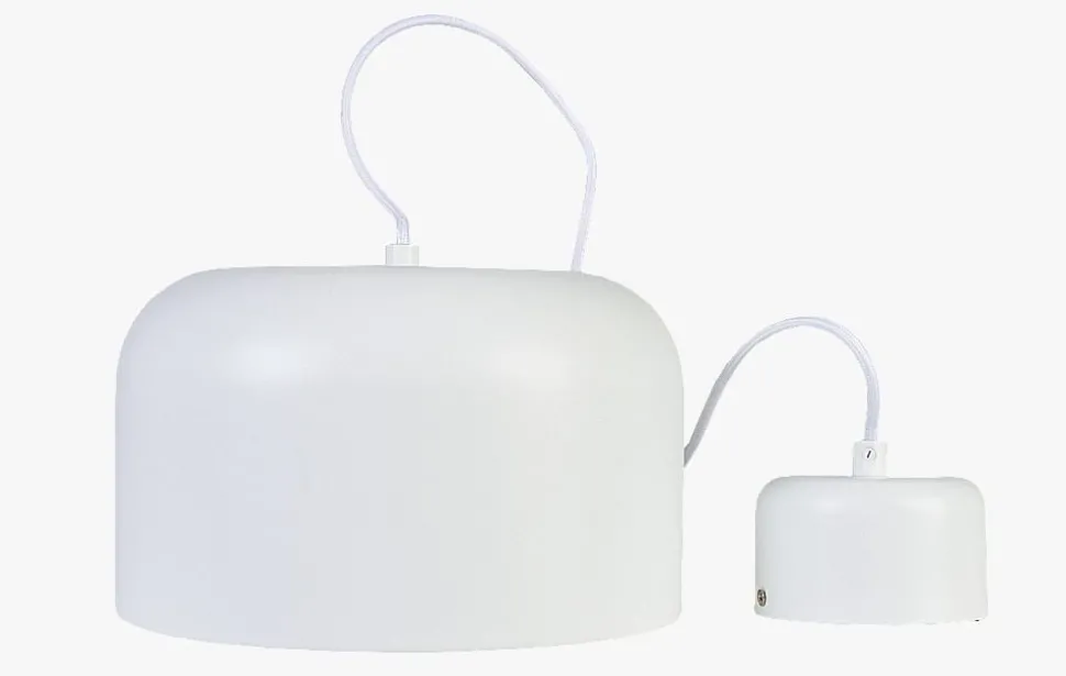 Taklampe hvit - 25x15 cm