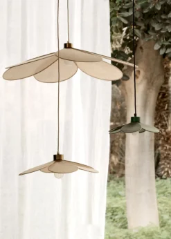Taklampe natur - 30x30x9 cm