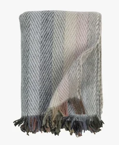 Ullpledd multi blå - 130x170 cm