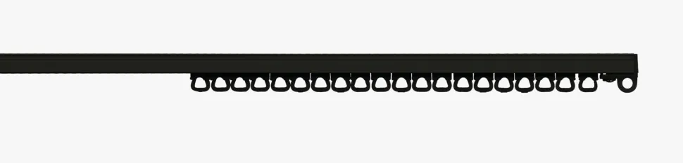 U-skinne svart - 150 cm