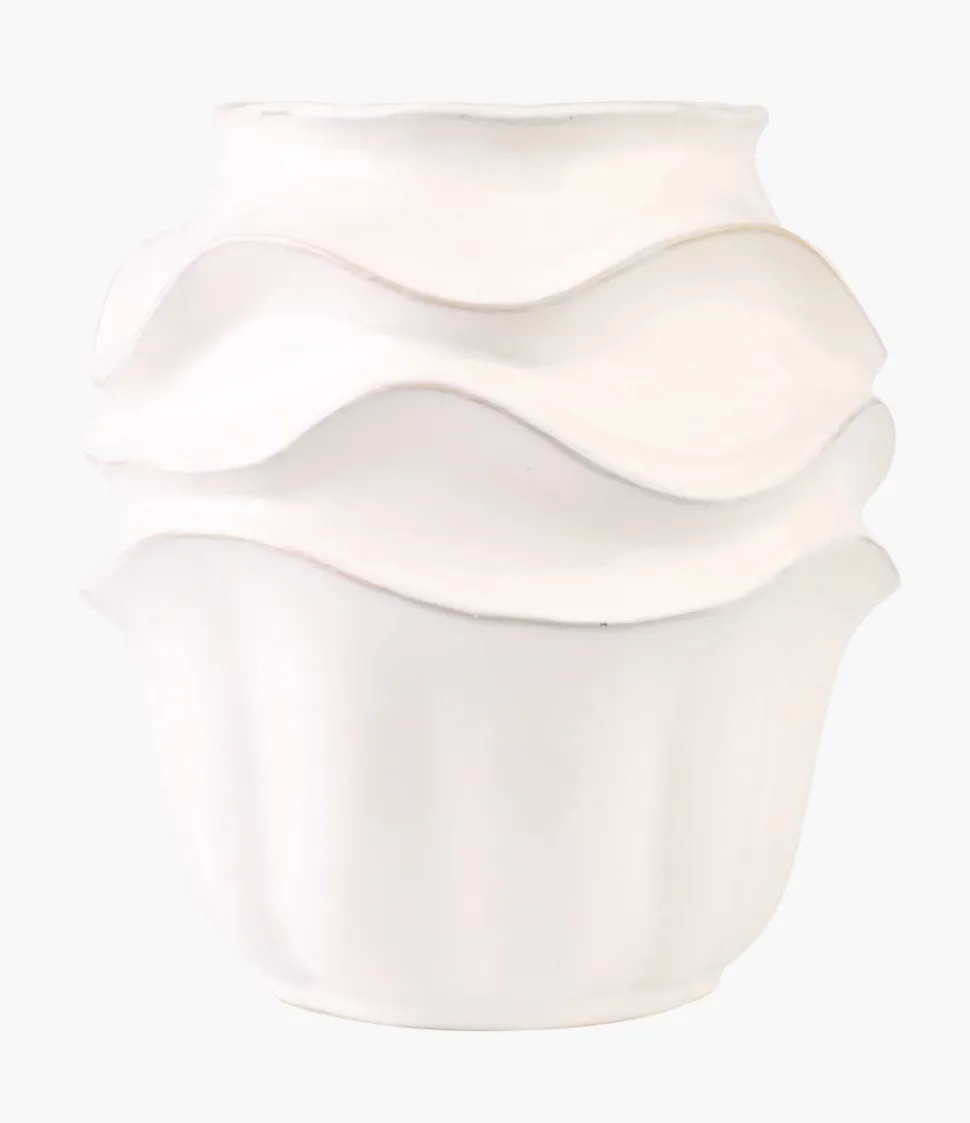 Vase offwhite - 20,5x20,5x21,5 cm