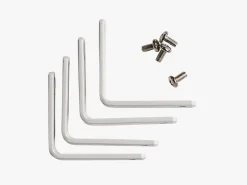 Veggvinkel 4 stk hvit - 5 cm