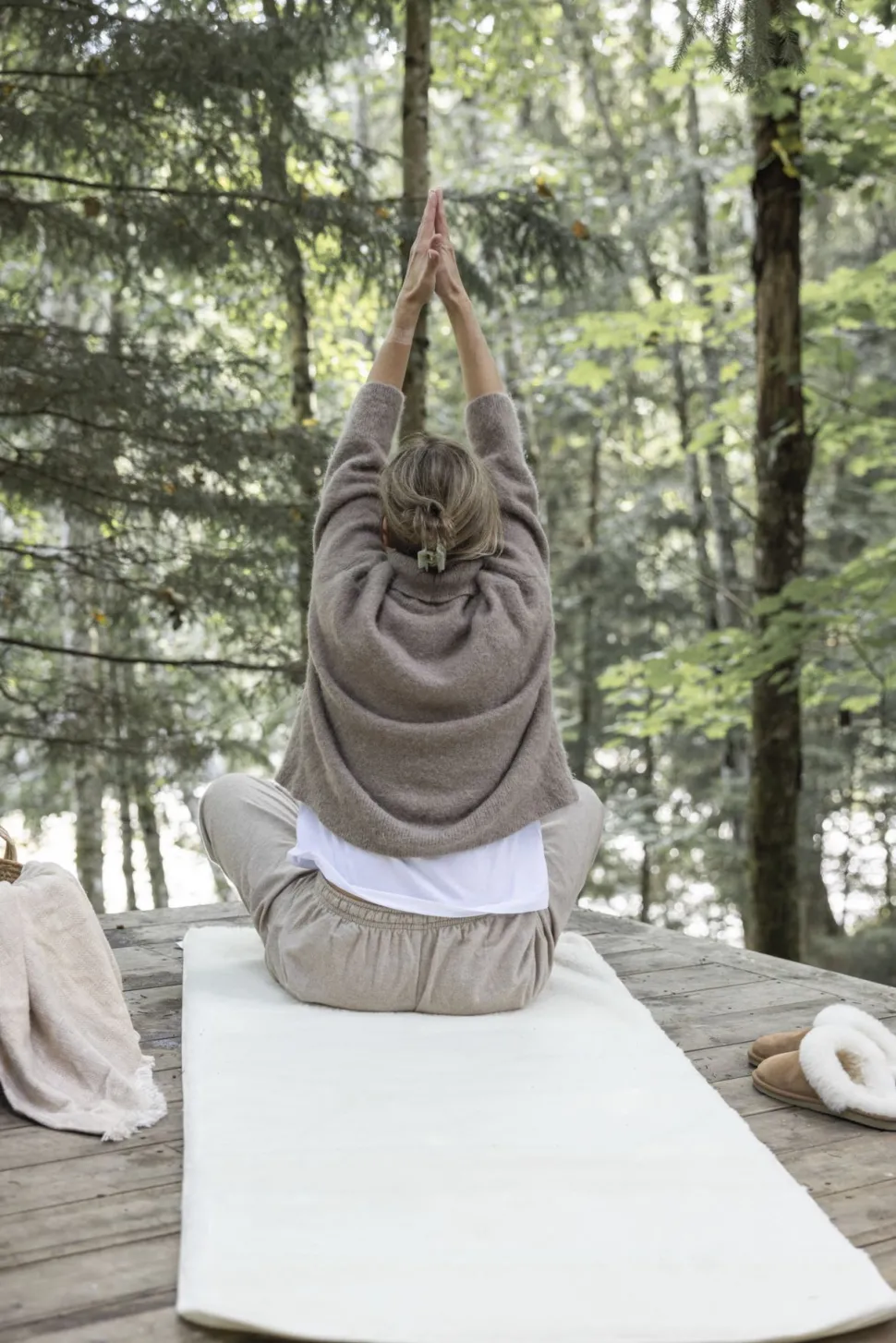 Yoga matte offwhite - 75x195 cm